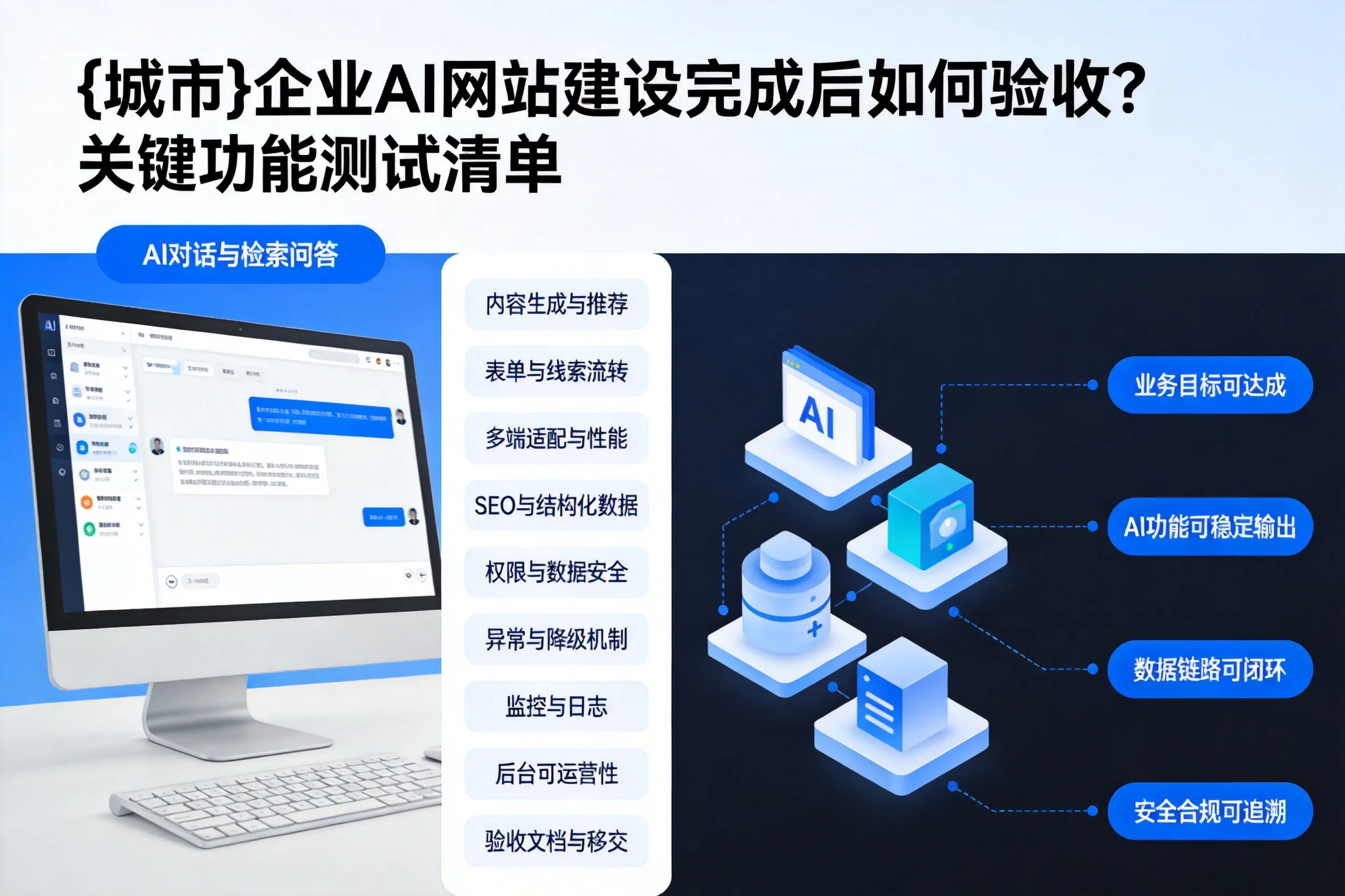 淄博企业AI网站建设完成后如何验收?关键功能测试清单