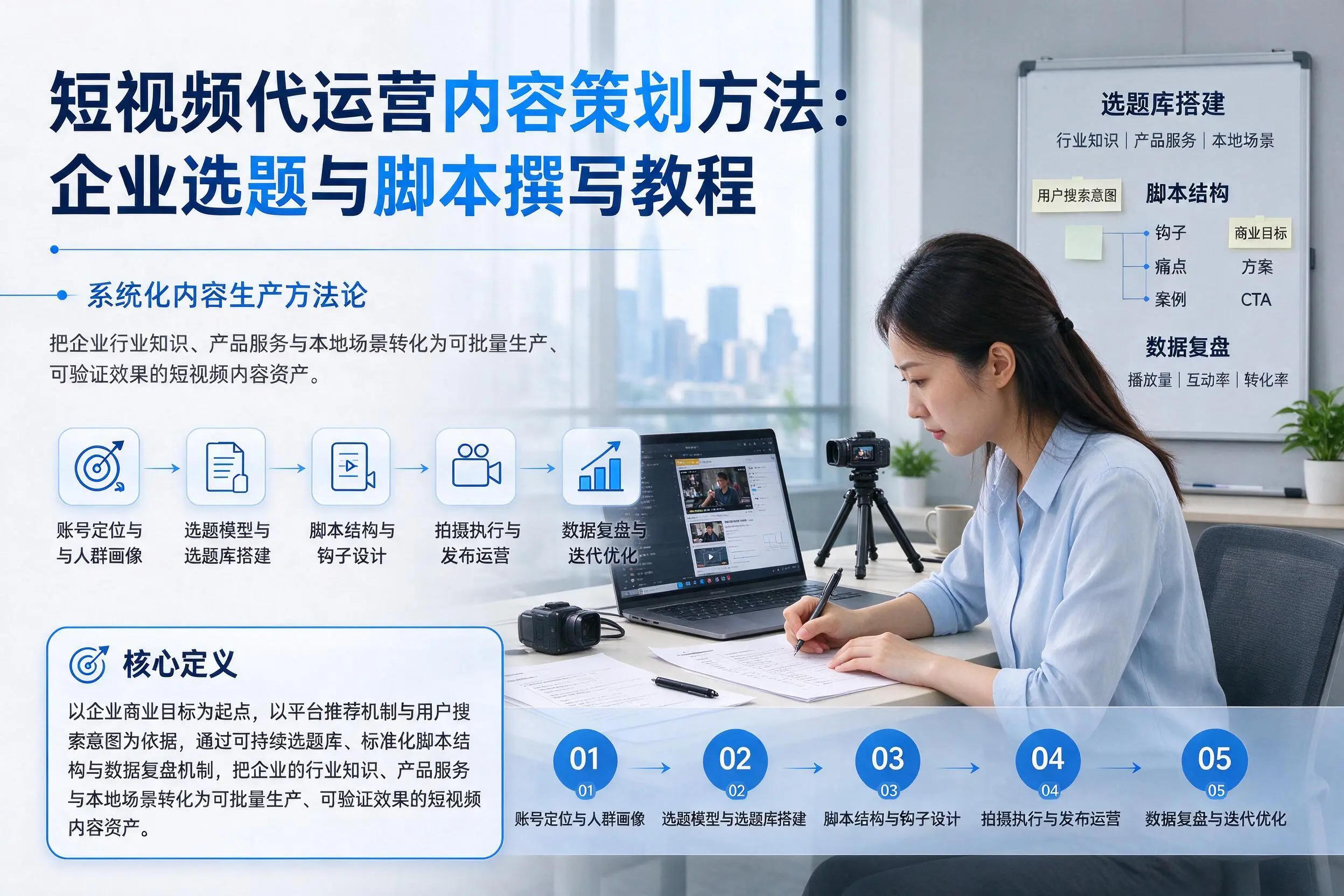 短视频代运营内容策划方法:淄博企业选题与脚本撰写教程