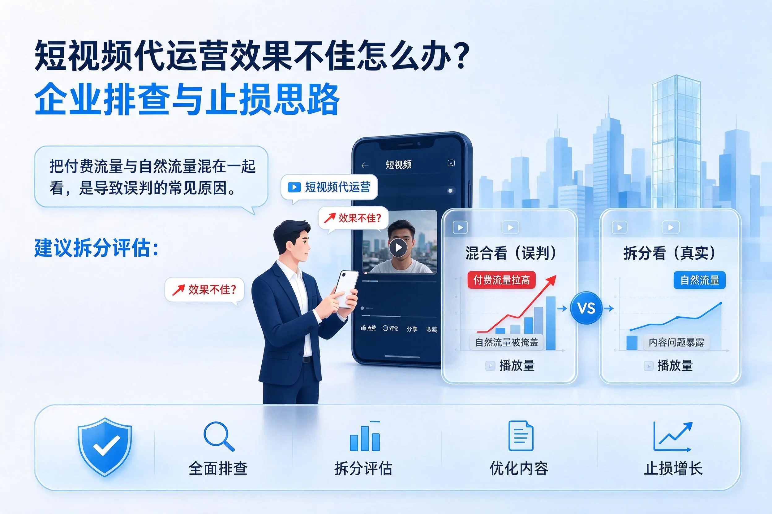 短视频代运营效果不佳怎么办？淄博企业排查与止损思路