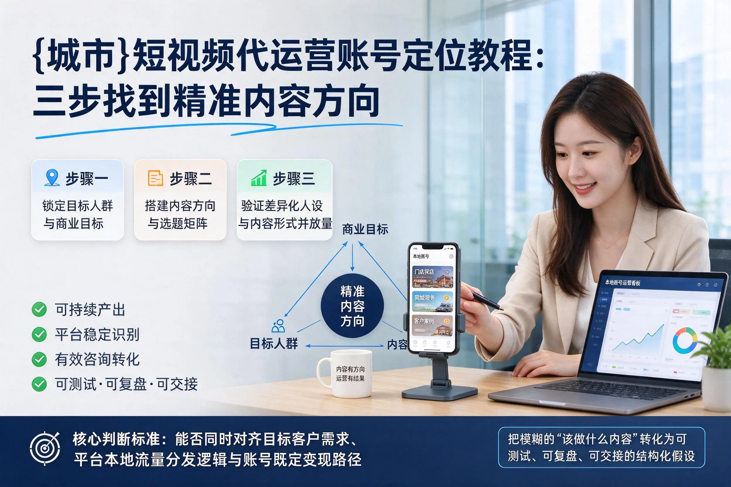 淄博短视频代运营账号定位教程:三步找到精准内容方向