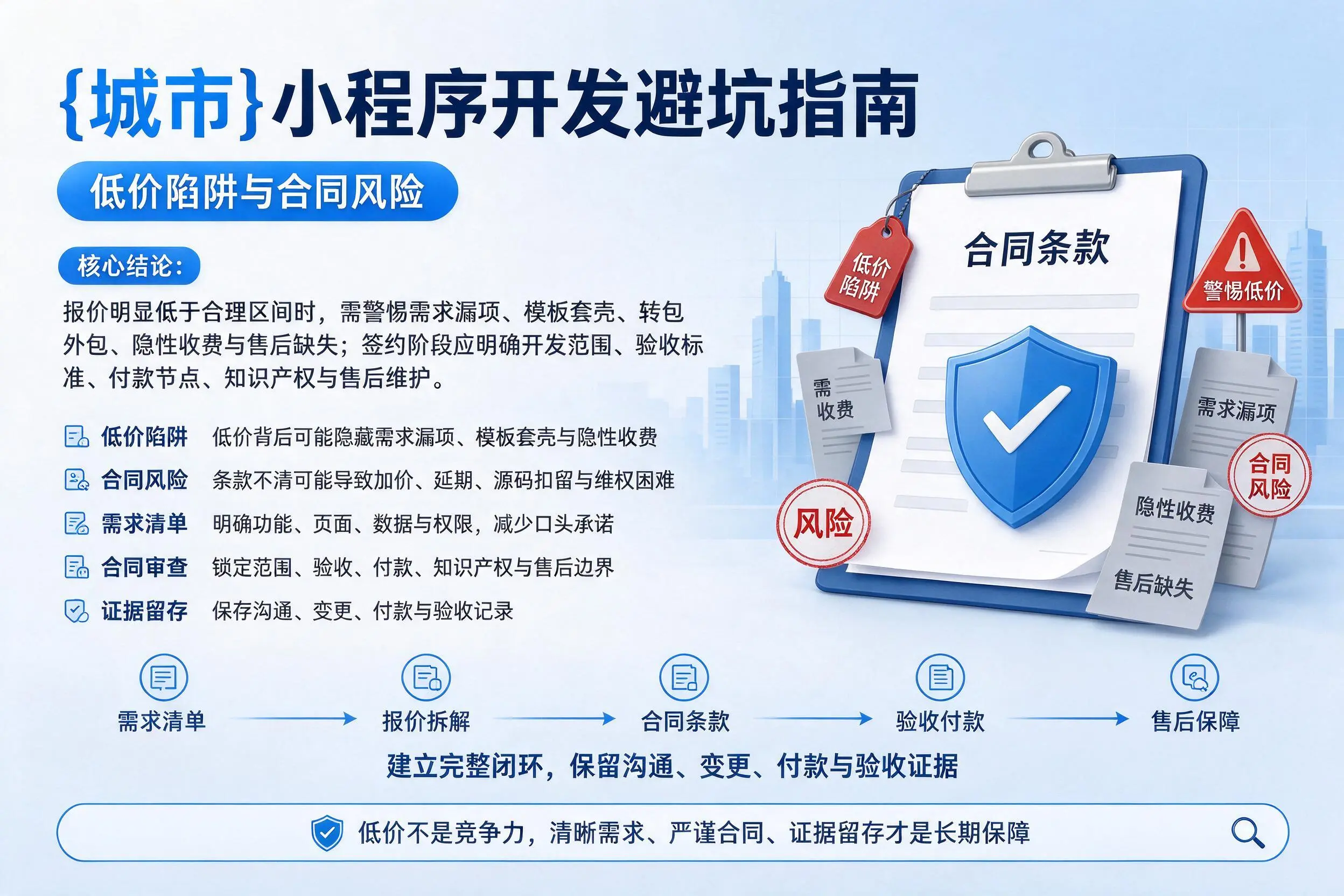 淄博小程序开发避坑指南:低价陷阱与合同风险