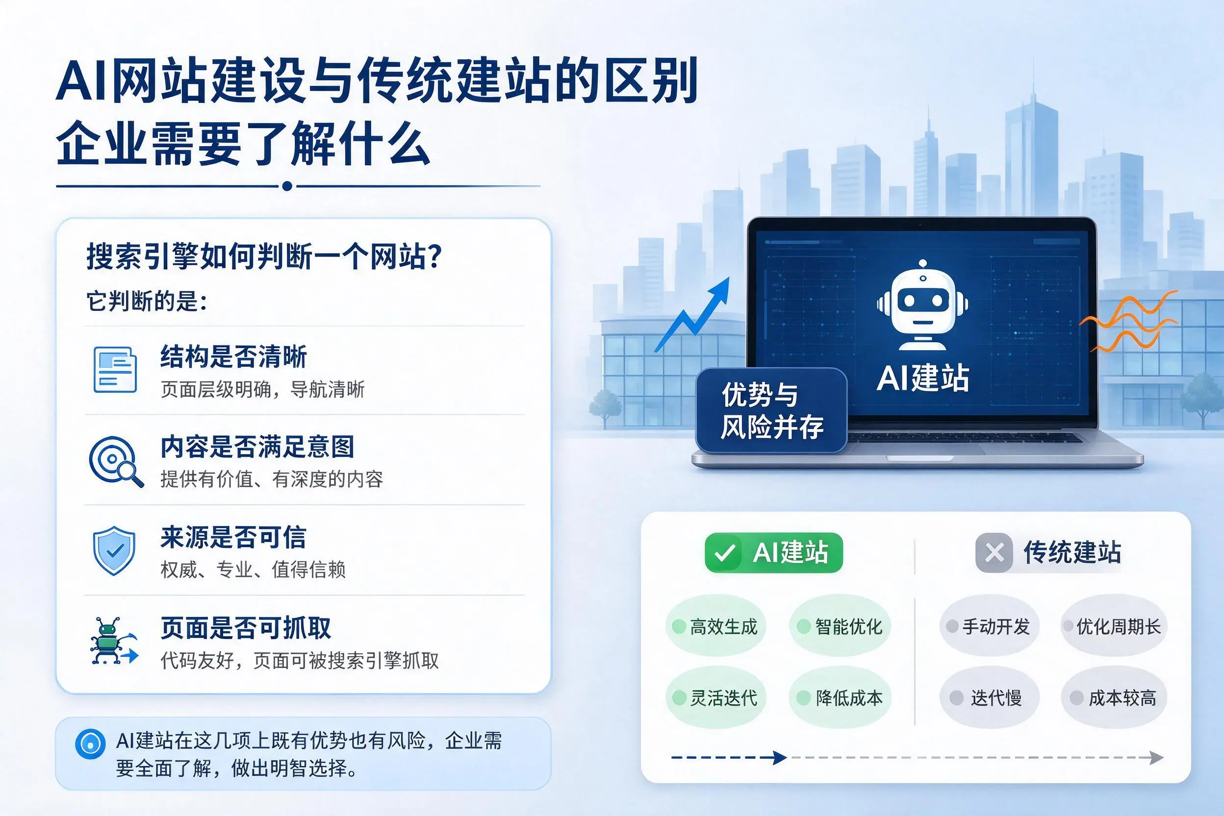 AI网站建设与传统建站的区别,淄博企业需要了解什么
