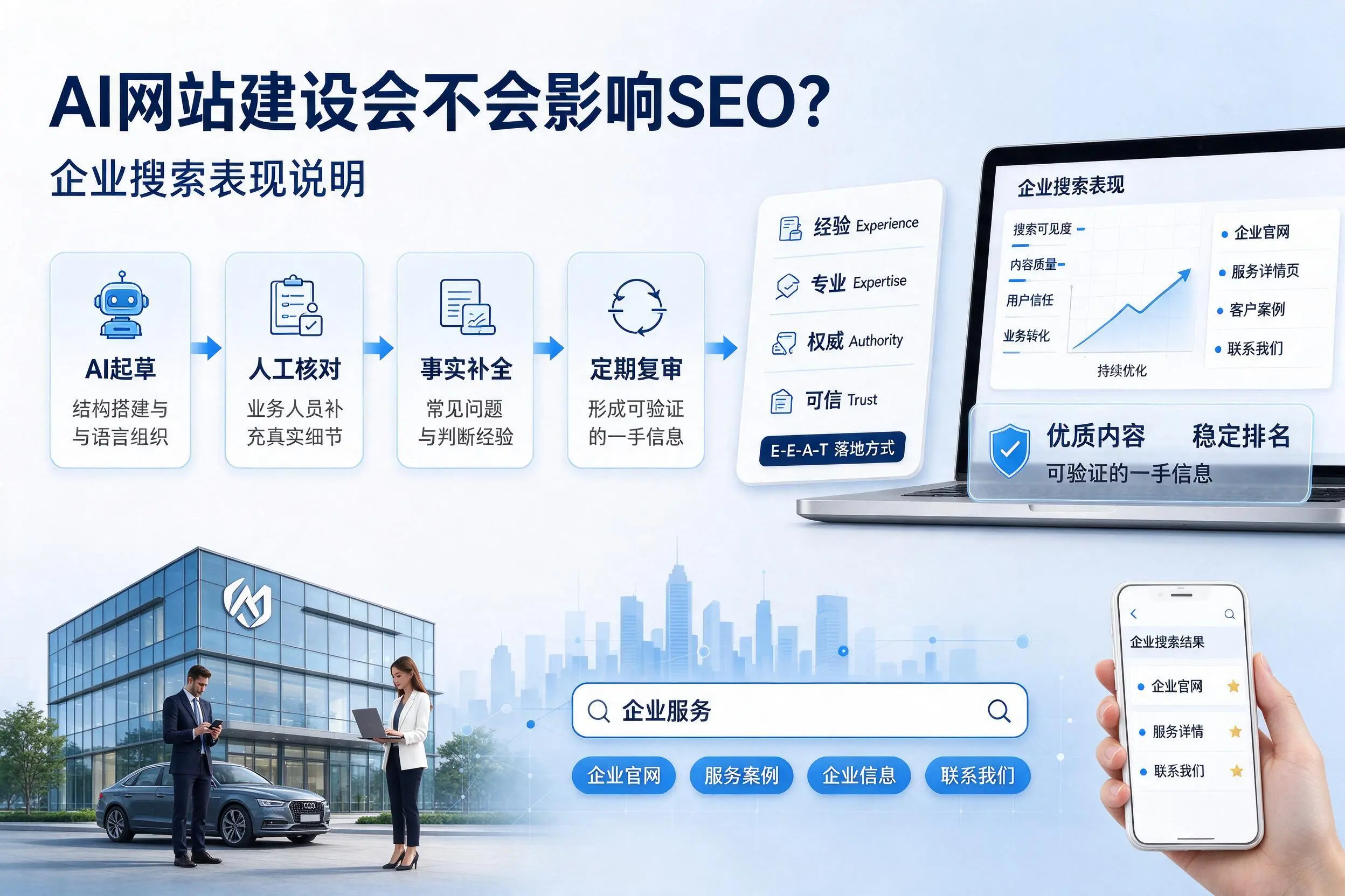AI网站建设会不会影响SEO?淄博企业搜索表现说明