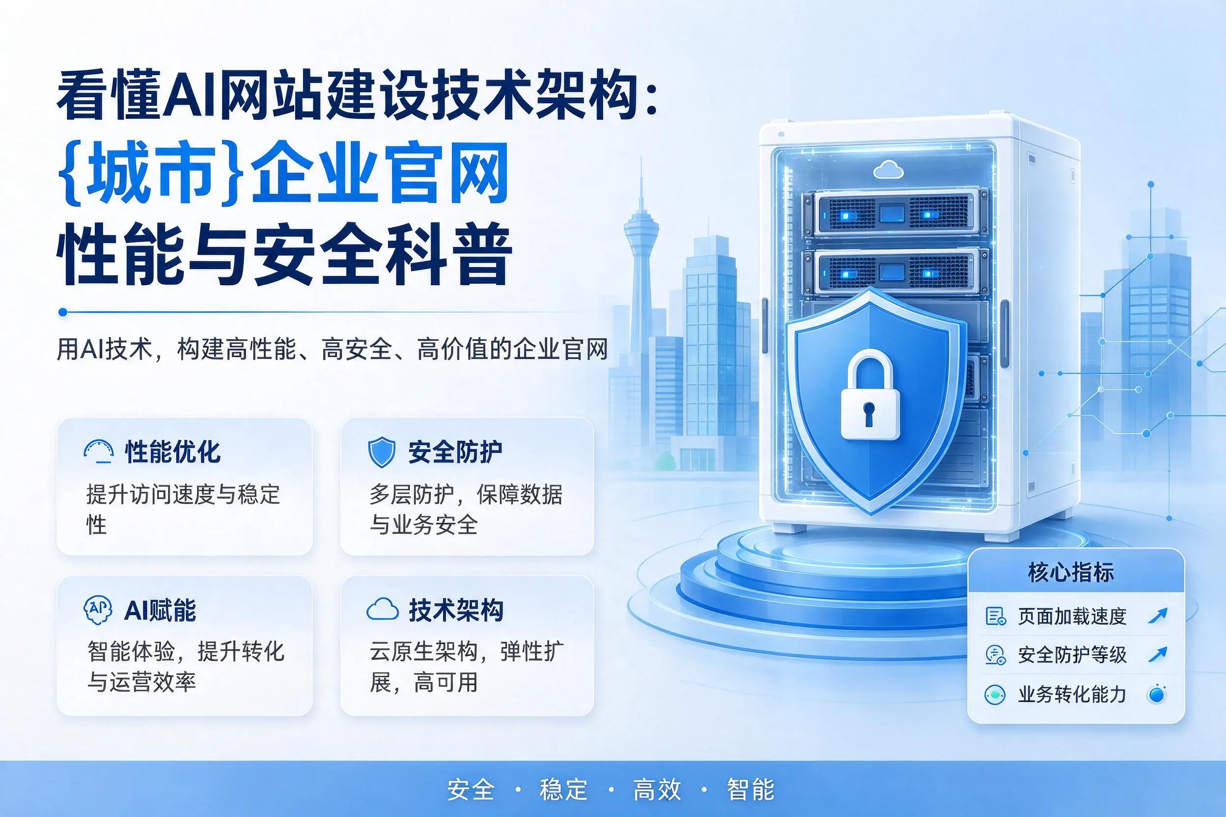 看懂AI网站建设技术架构:淄博企业官网性能与安全科普