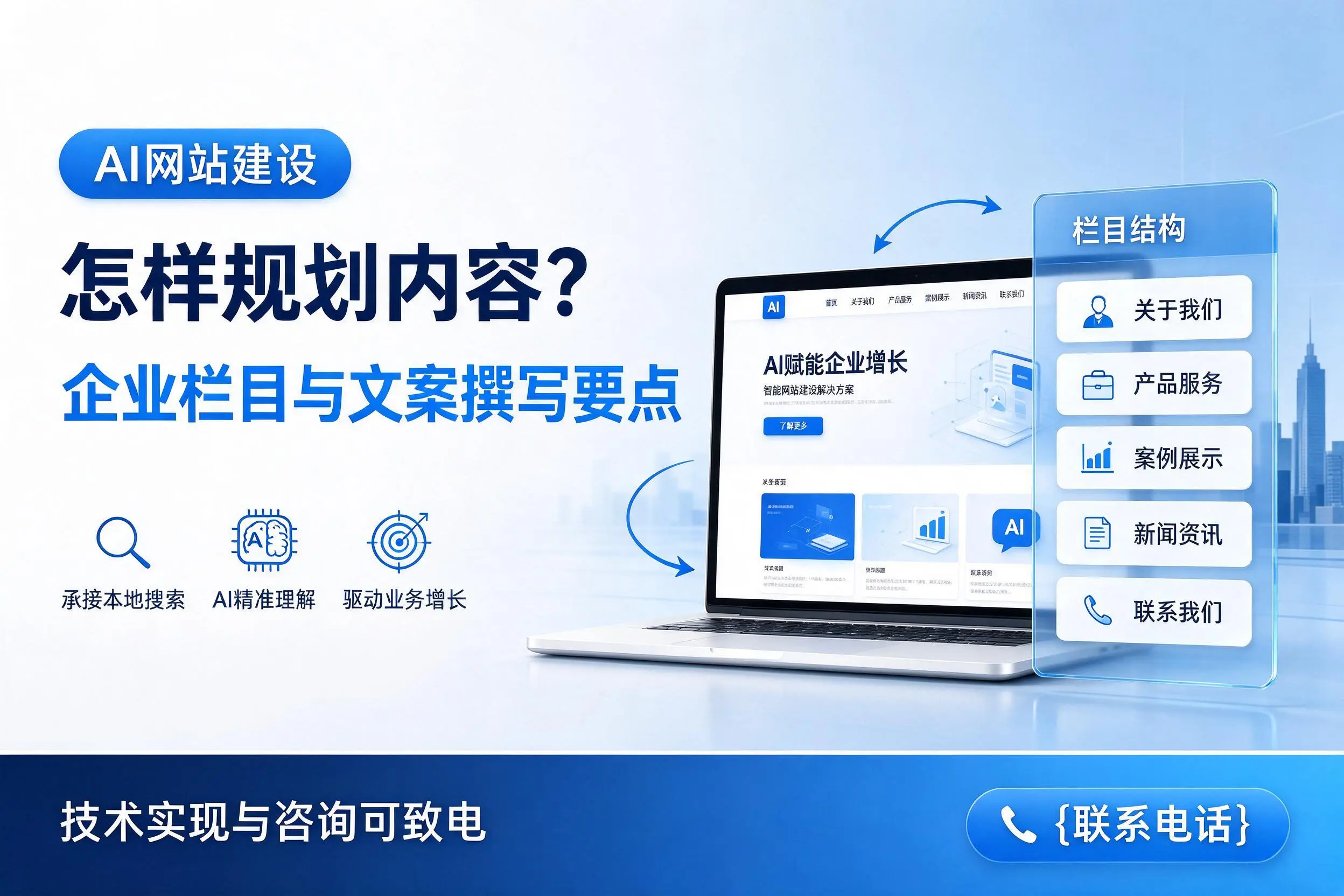 AI网站建设怎样规划内容?淄博企业栏目与文案撰写要点