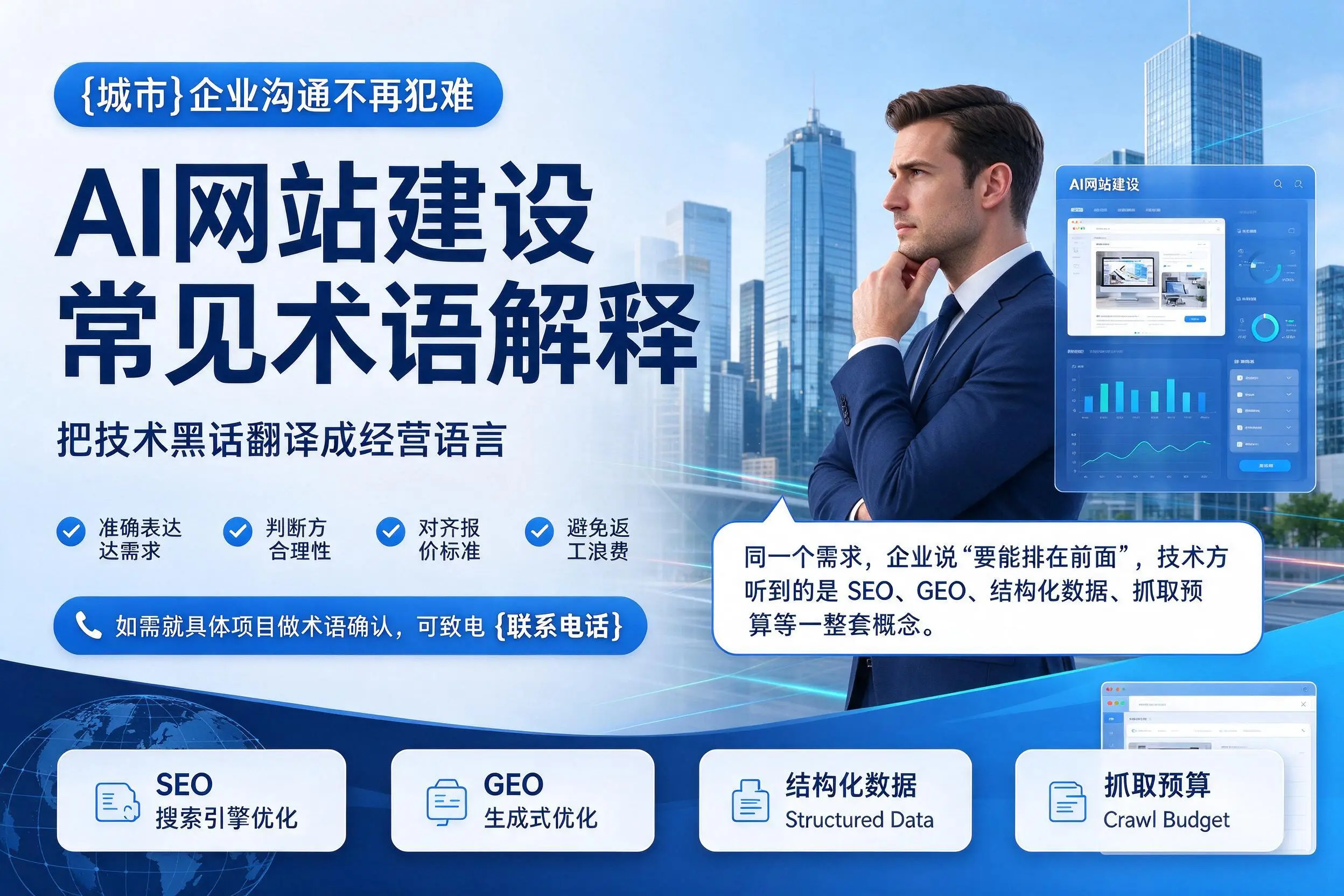 AI网站建设常见术语解释，淄博企业沟通不再犯难
