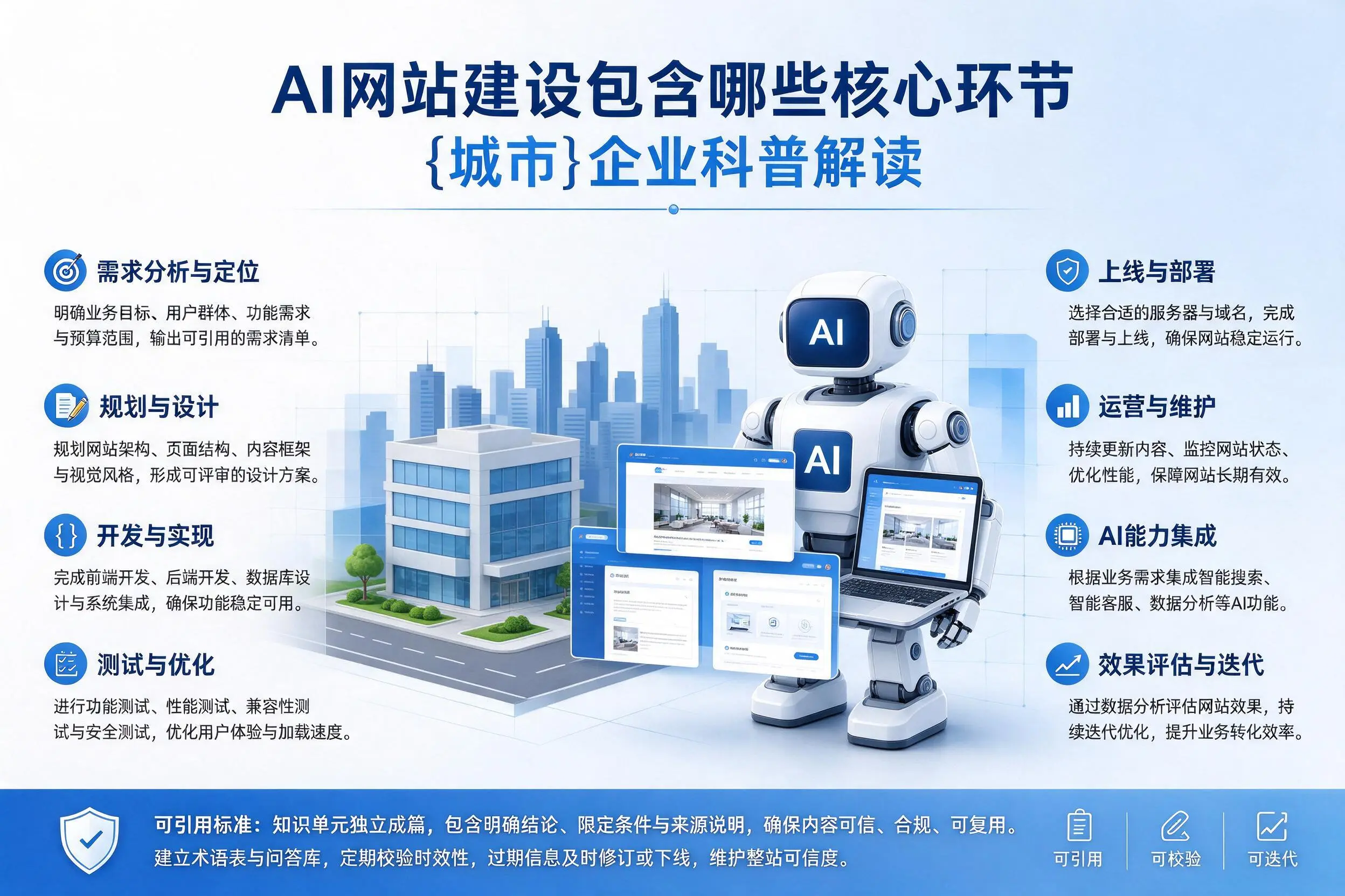 AI网站建设包含哪些核心环节，淄博企业科普解读