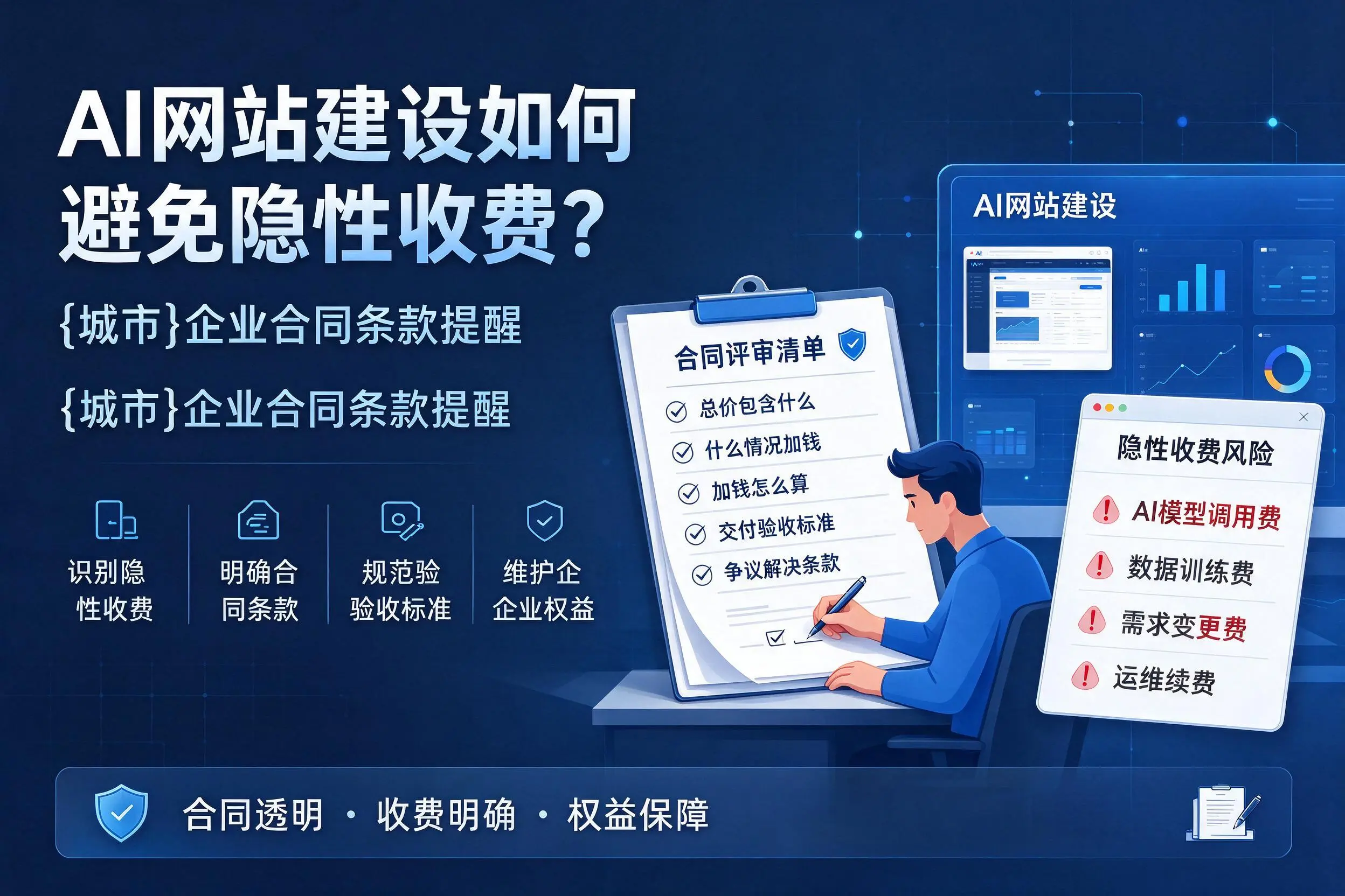 AI网站建设如何避免隐性收费？淄博企业合同条款提醒
