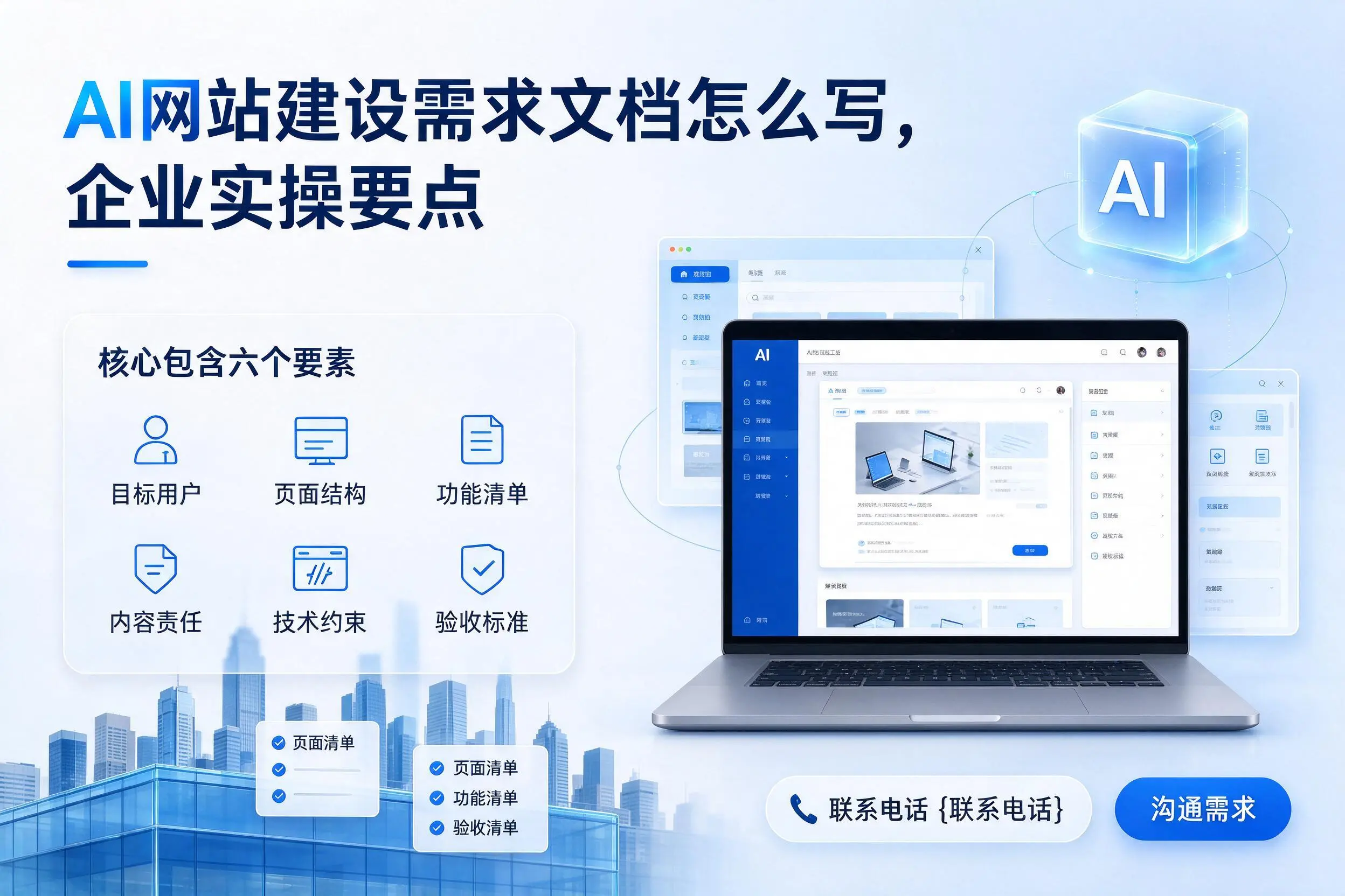 AI网站建设需求文档怎么写，淄博企业实操要点